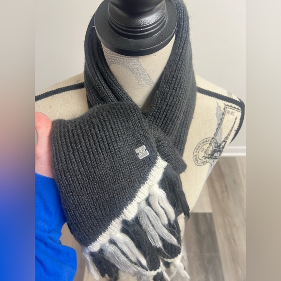 Black Winter Scarf with Fringe! - Picture 3 of 11
